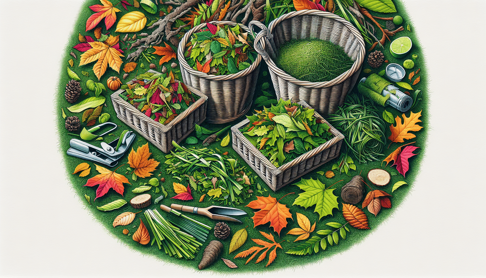 Curated visual reference: Sustainable Outdoor Waste Management Reference: Smart Garden Waste Management Eco Friendly Disposal Tips